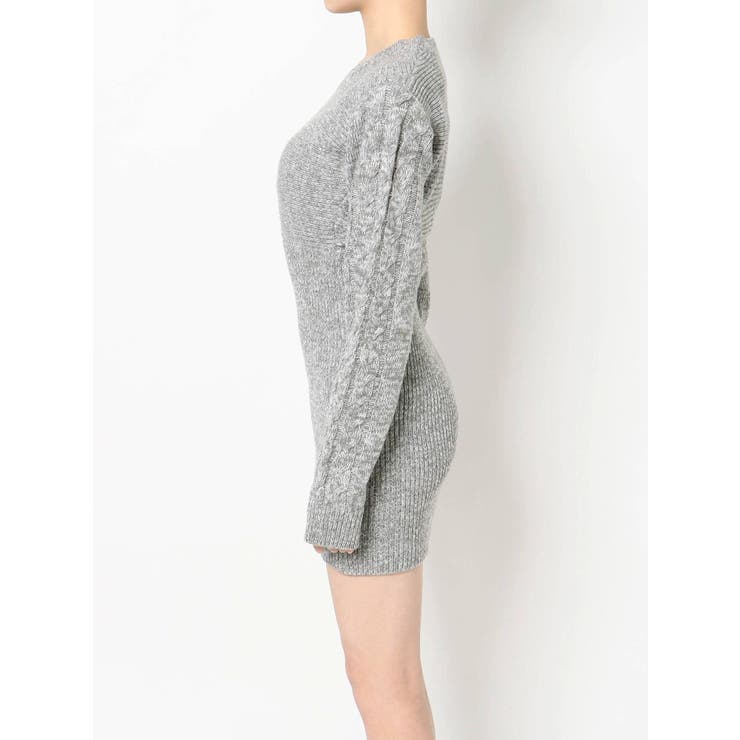 バックオープンタイトニット ワンピース[品番：MKSW0032057]｜GYDA