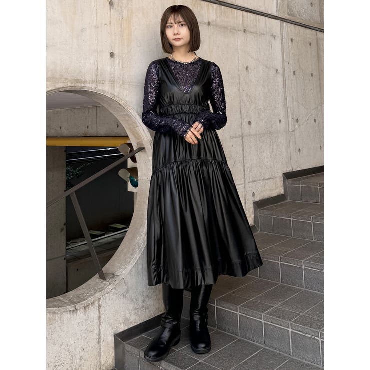 ウエストギャザージャンパースカート[品番：MKSW0060123]｜MURUA