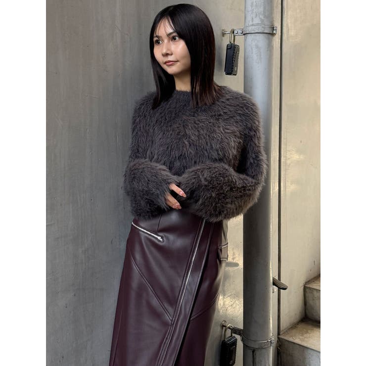 バイカラーMIXシャギーニット[品番：MKSW0066035]｜MURUA（ムルーア