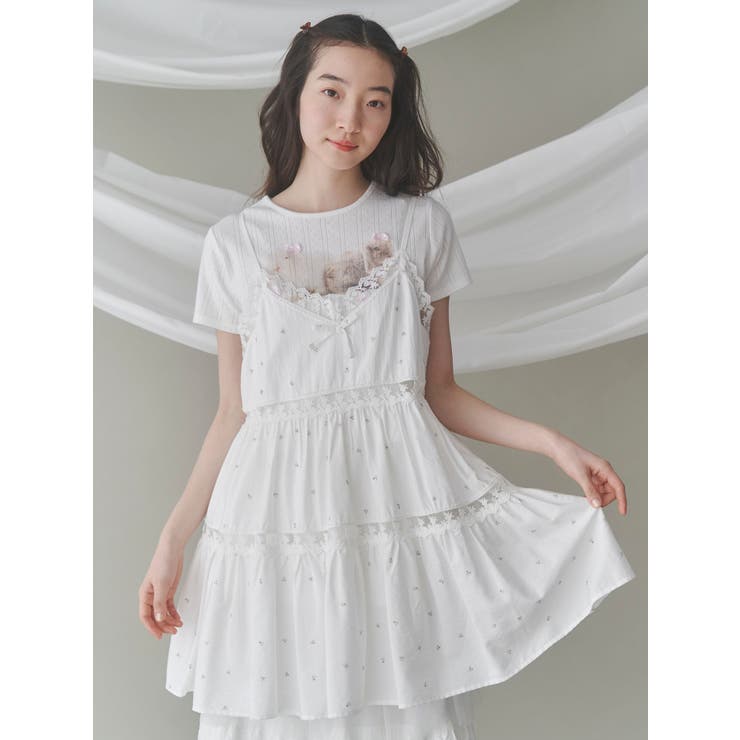 flowerフレアベビードール[品番：MKSW0061900]｜merry jenny