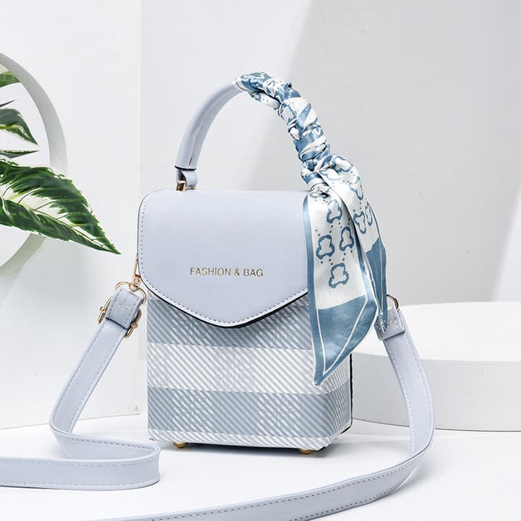 ミニショルダーバッグ スカーフ付き 縦型[品番：AGCW0004449