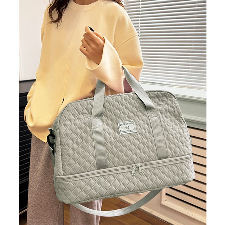 ボストンバッグ キルティング 旅行カバン[品番：II000011406