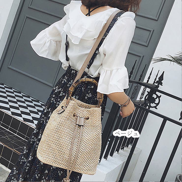 巾着かごバッグ トートバッグ 2WAY[品番：II000006680]｜Miniministore