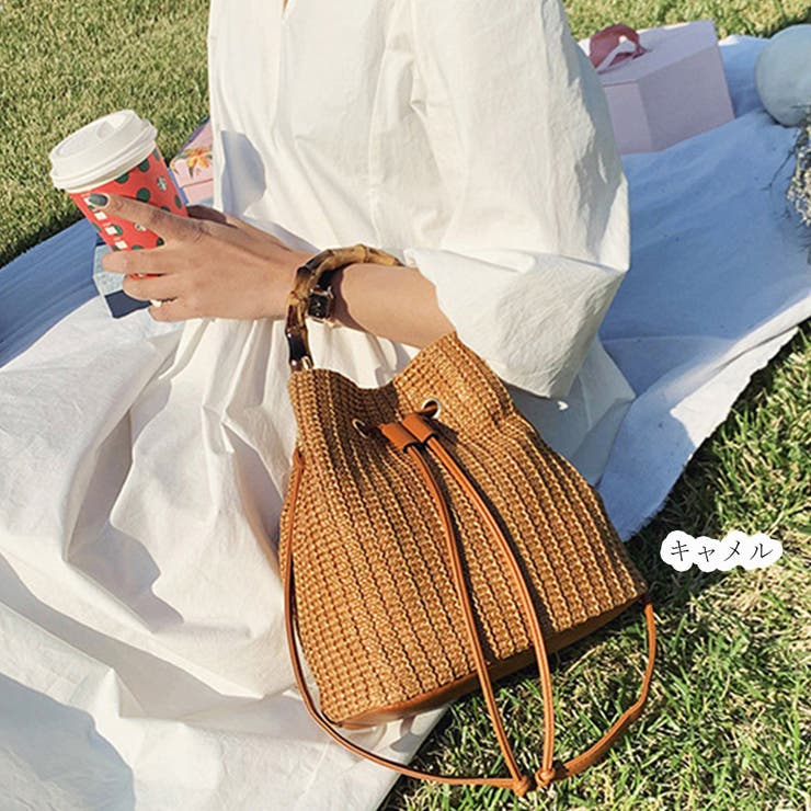 巾着かごバッグ トートバッグ 2WAY[品番：II000006680]｜Miniministore