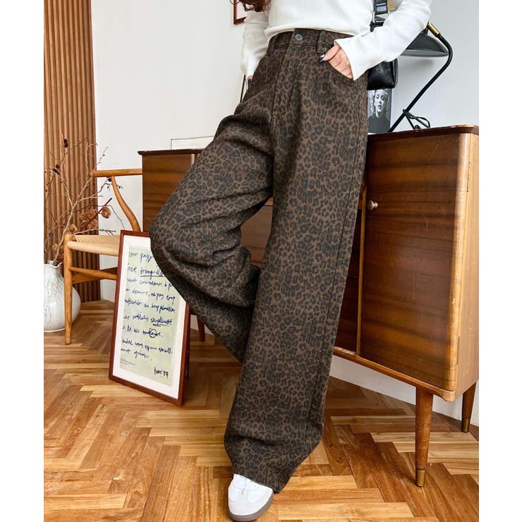 レオパード柄パンツ[品番：ERMW0003932]｜moment+（モーメントプラス