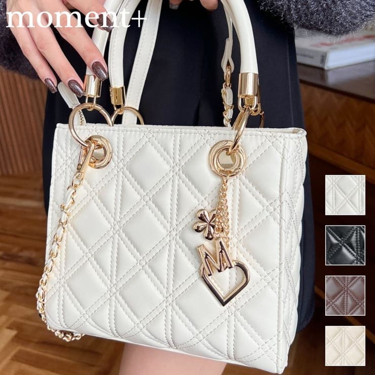 オリジナルチャーム付き2WAYキルティングバッグ[品番：ERMW0000024