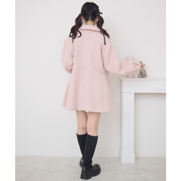 フレアツイードコート[品番：RTGW0008690]｜RETRO GIRL（レトロガール