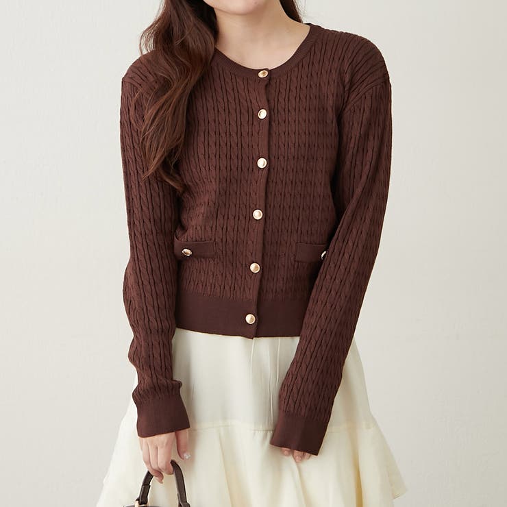 ケーブル金釦カーディガン[品番：OLOW0016430]｜RMAF NICE CLAUP