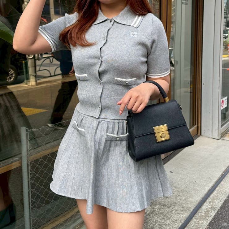 セットアップ】ニットポロ×ミニスカート[品番：OLOW0015615]｜RMAF