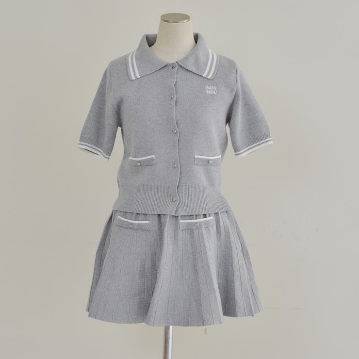 セットアップ】ニットポロ×ミニスカート[品番：OLOW0015615]｜RMAF