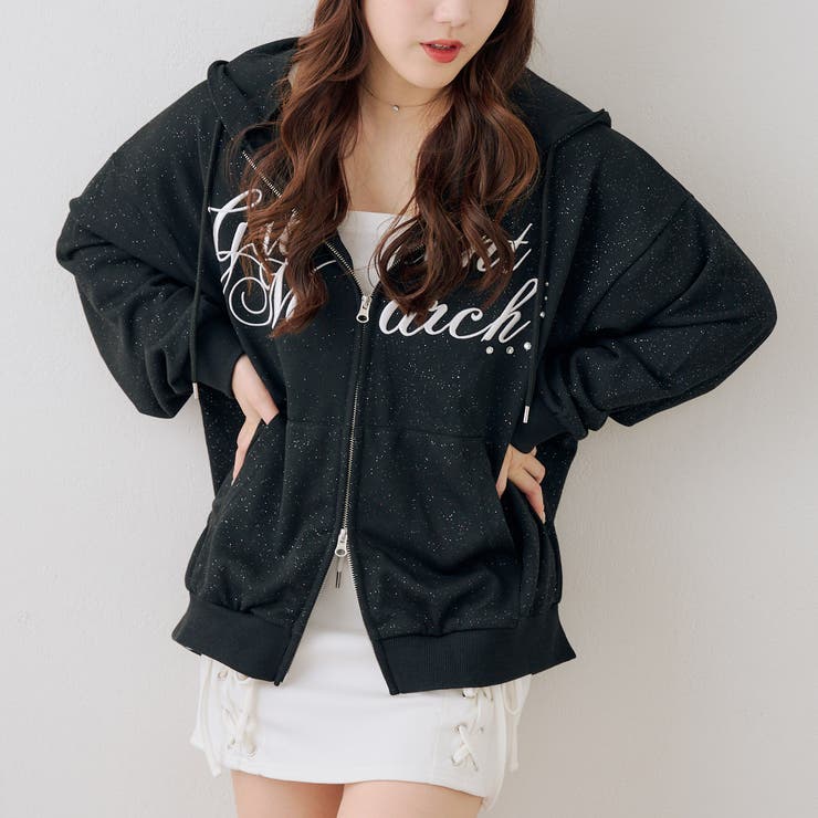 ロゴキラリラメ裏毛パーカー[品番：OLOW0017560]｜RMAF NICE CLAUP