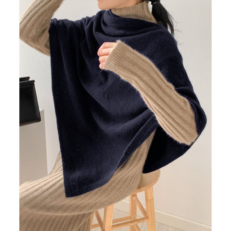 ポンチョ ニット ケープ[品番：JOKW0015176]｜REAL STYLE（リアル