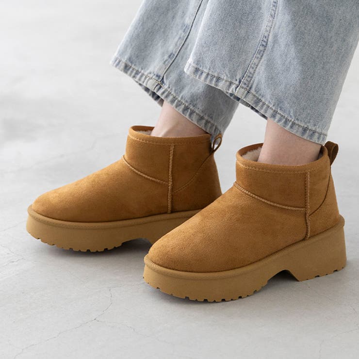 ムートンブーツ 厚底 ボア[品番：HSYS0010614]｜welleg（ウェレッグ