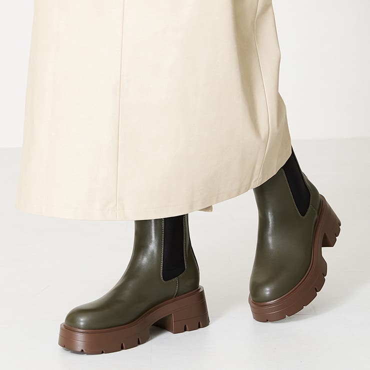 ≪オリエンタルトラフィック≫厚底ヒールサイドゴアブーツ/41410[品番