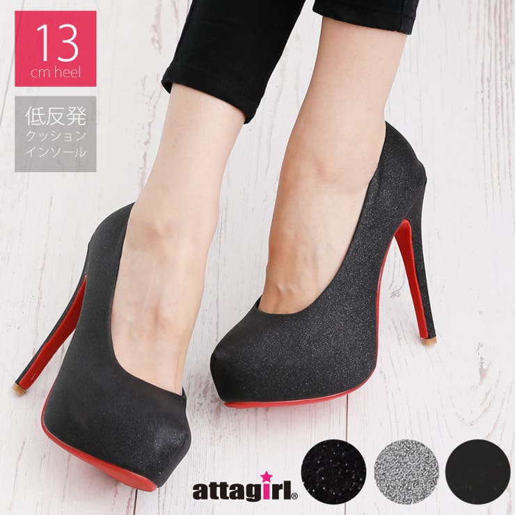 13cmヒール レッドソールプラットフォームパンプス[品番：ATAW0000899