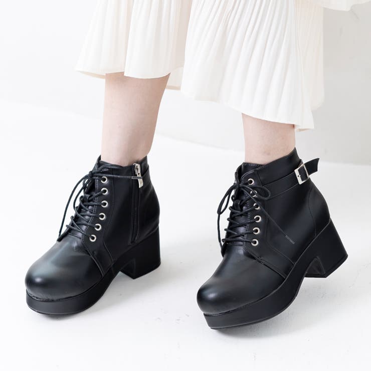 レースアップベルトショートブーツ[品番：ATAW0001244]｜attagirl