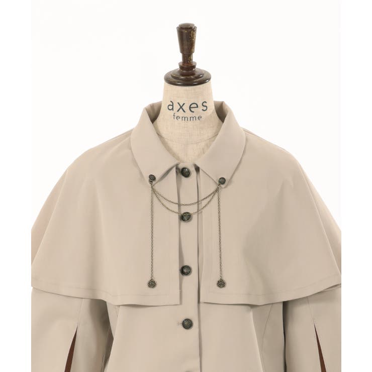 チェーン付ケープジャケット[品番：IGAW0004528]｜axes femme