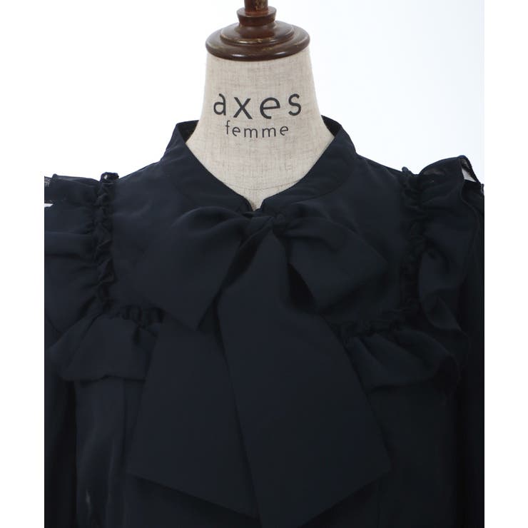 ラッフルフリルシフォンワンピース[品番：IGAW0004222]｜axes femme