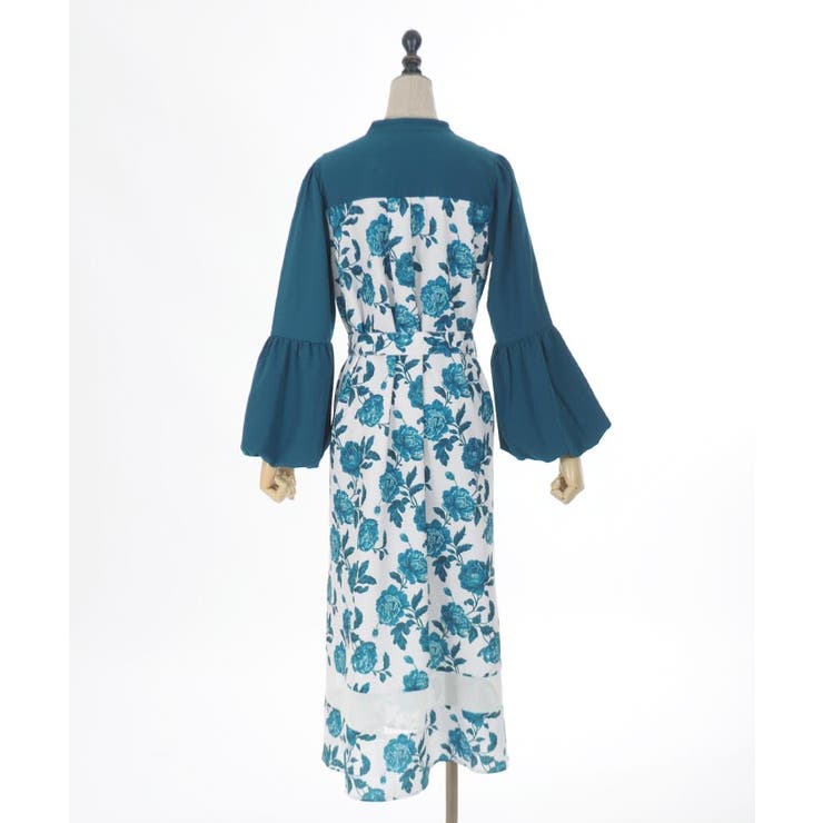 バルーンスリーブフラワーワンピース[品番：IGAW0005490]｜axes femme