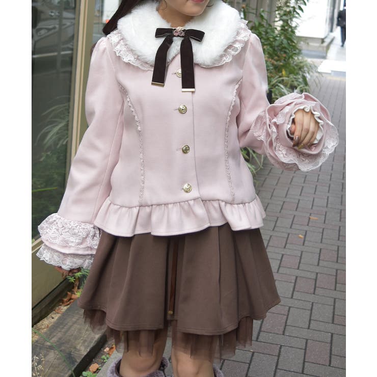 ローズリボン付フリルCO[品番：IGAW0007085]｜axes femme