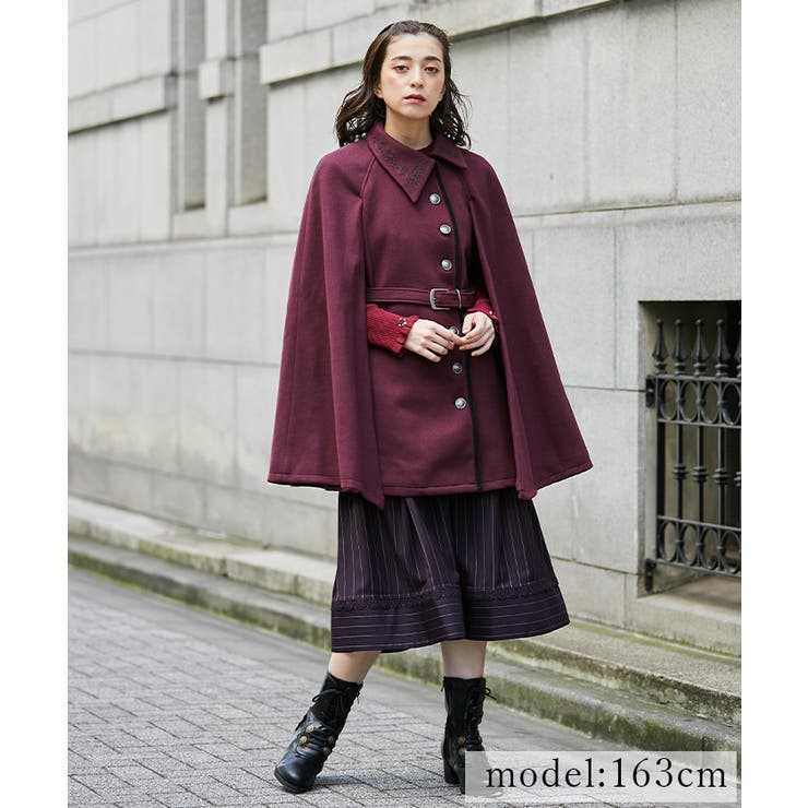 連釦ケープコート[品番：IGAW0002516]｜axes femme（アクシーズファム