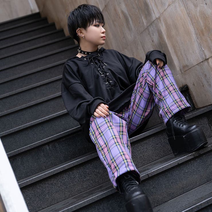 タータンチェックパジャマパンツ パンク ロック[品番：ACDW0001354