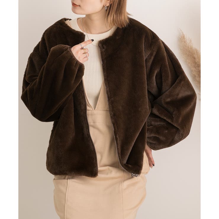 ノーカラーエコファージャケット[品番：ADEW0004285]｜ad thie