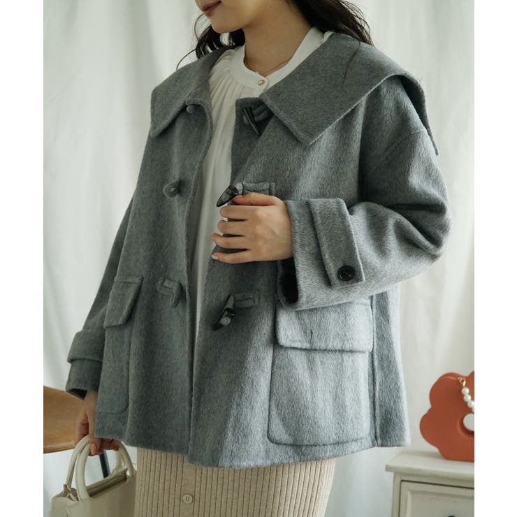 ウールショートコート【AW】[品番：XT000011326]｜aimoha （アイモハ