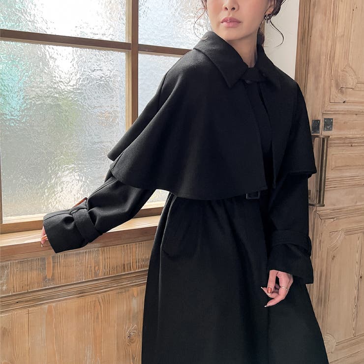 2wayステンカラーケープコート[品番：AMTW0005016]｜JUNOAH（ジュノア