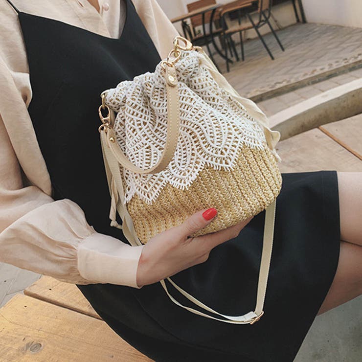 かごバッグ レース ショルダーバッグ[品番：AGCW0000735]｜SUNSHINE