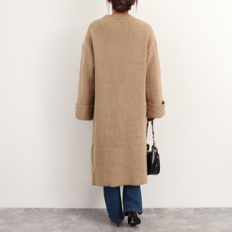 ロング ニットカーディガン レディース[品番：AGCW0003328]｜SUNSHINE