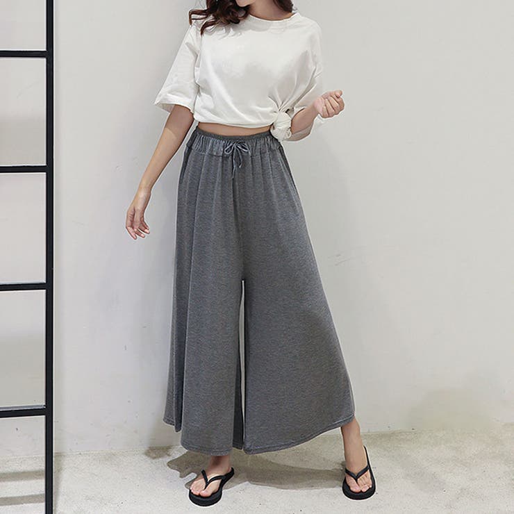 ワイドパンツ レディース ガウチョパンツ[品番：AGCW0000524