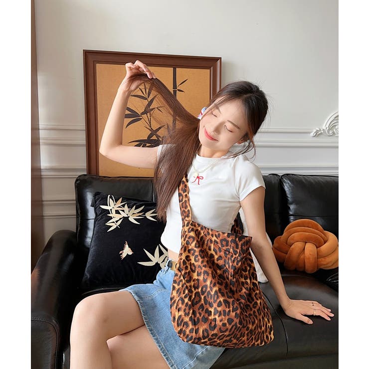 大容量 レオパード柄 ショルダーバッグ[品番：AGCW0006666]｜SUNSHINE