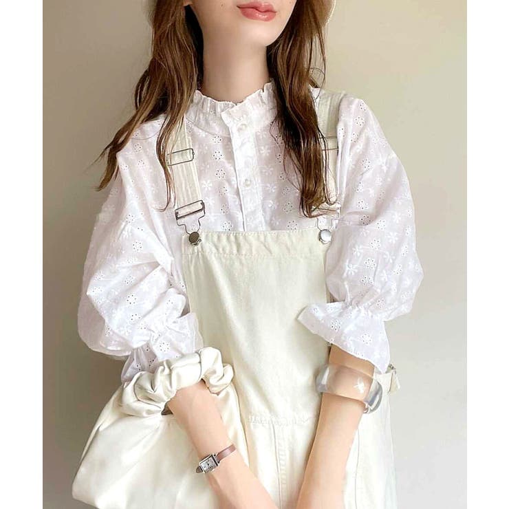 2way花柄刺繍ブラウス。[品番：WZ000003865]｜Classical Elf