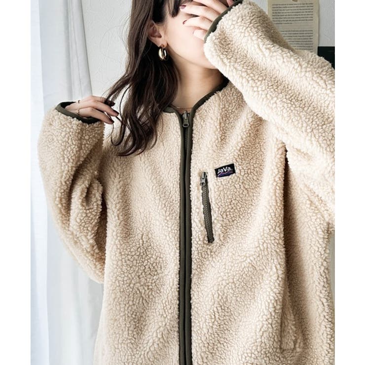 ノーカラーリバーシブル ショート丈パイピングジップジャケット[品番