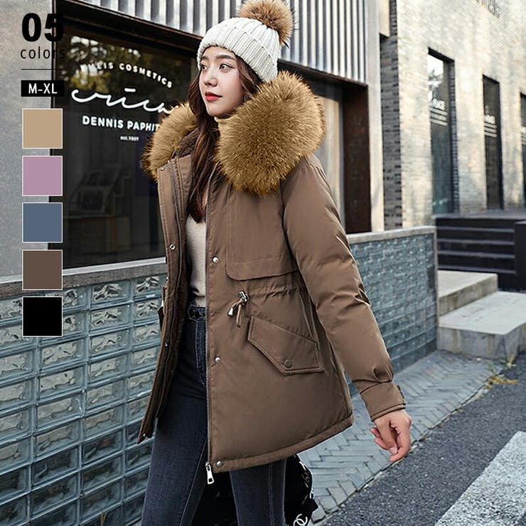 フェイクファー ボアコート モッズコート[品番：COCW0003578