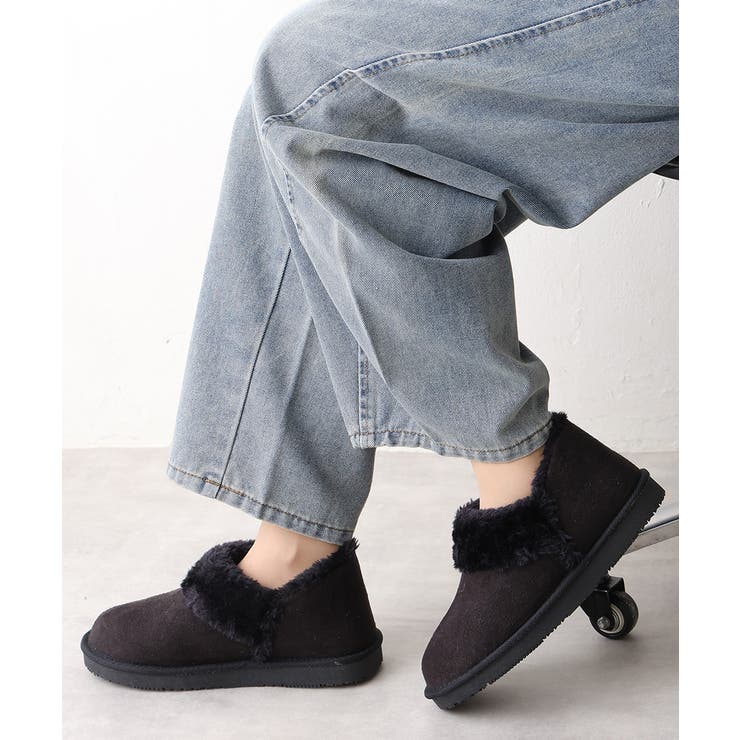 25年秋冬再販】軽量 ボリュームファー アンクル ムートンブーツ[品番