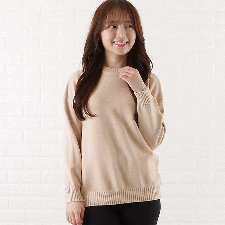 クルーネック ニット プルオーバー[品番：LCLW0003002]｜レース