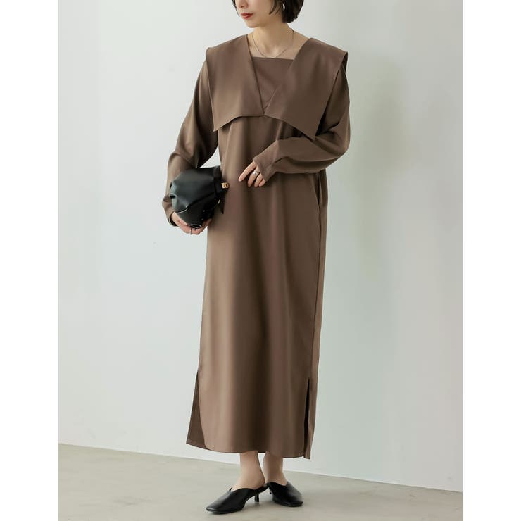 1枚でコーデが完成する、セーラーカラーワンピ [低身長サイズ有