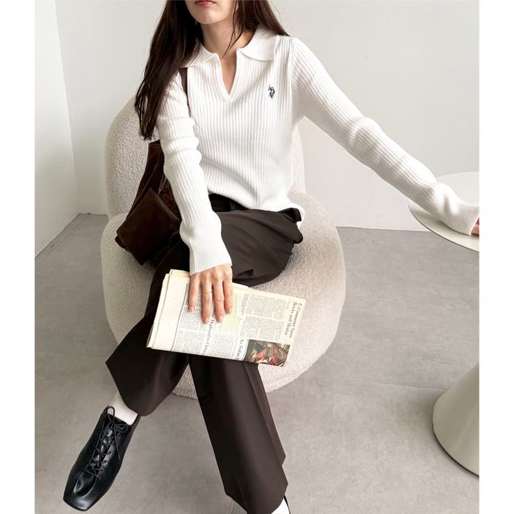 U．S． POLO ASSN．】ポロ衿リブニット[品番：GERW0011065