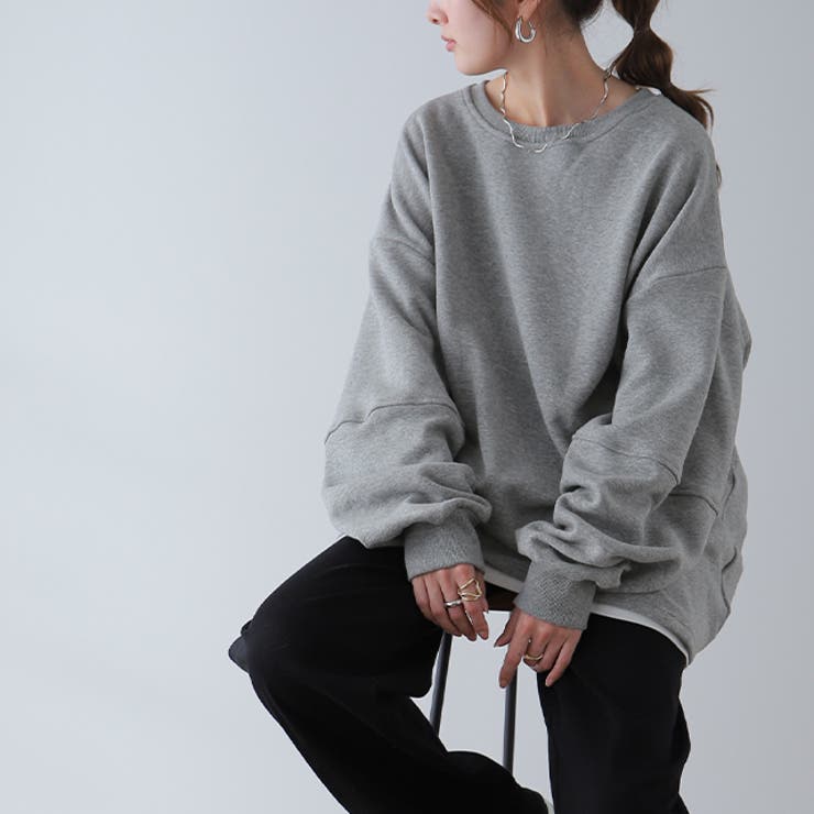 トレーナー レディース 裏起毛 スウェット トップス 裏シャギー 体型