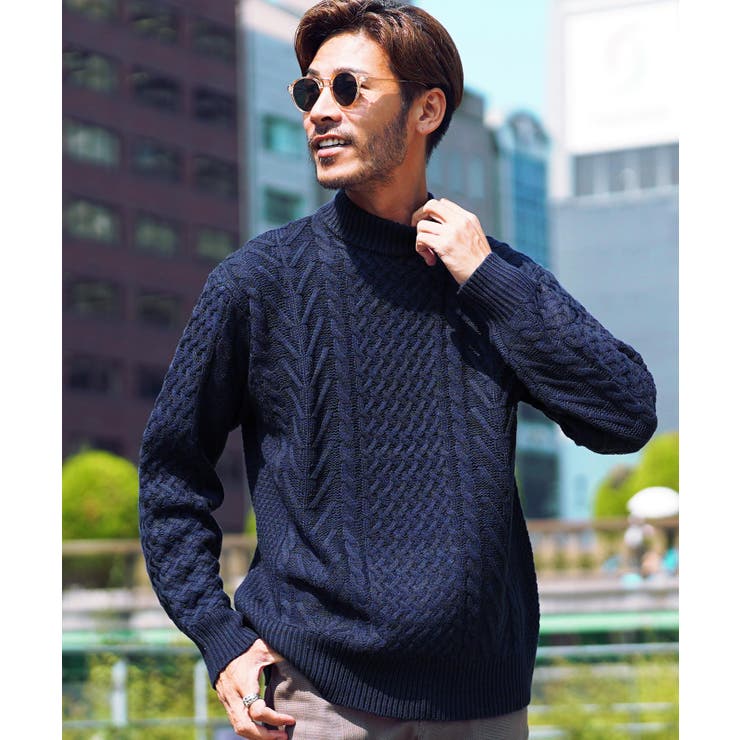 ◇マルチネックフィッシャーマンニット◇[品番：JG000013464]｜JIGGYS