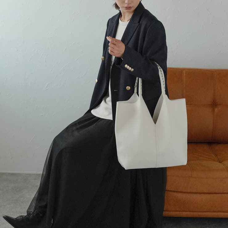 トートバッグ 軽量 シンプル 1枚仕立て 12-1058[品番：KMGB0000285