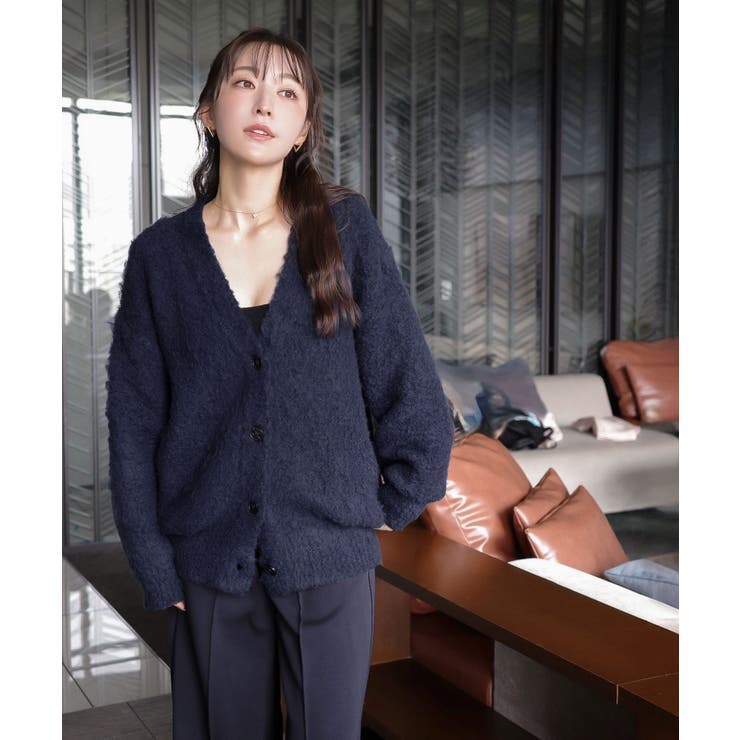 Yuumiさんコラボ ]もこもこVネックニットカーディガン［N1200］[品番