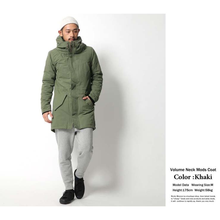 ボリュームネックモッズコート モッズコート メンズ[品番：OE000002853