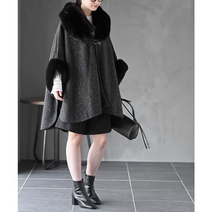 フェイクファーポンチョコート[品番：RPSW0003288]｜rps（アール