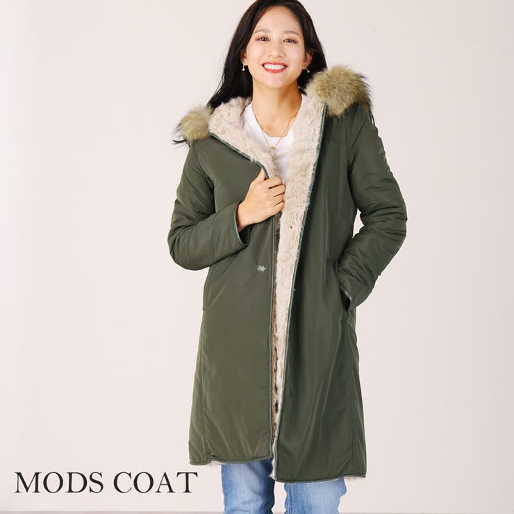 レディース モッズコート ラクーンファー[品番：SNKC0001233]｜sankyo