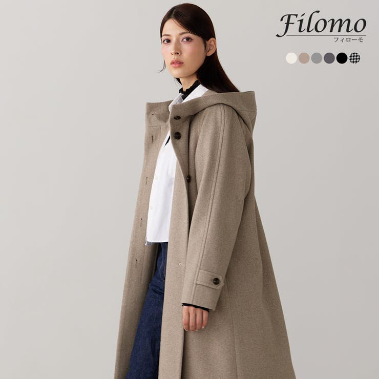 ロングコート フード付き レディース[品番：SNKC0002292]｜sankyo