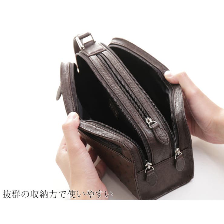 オーストリッチ セカンド バッグ[品番：SNKC0002531]｜sankyo shokai