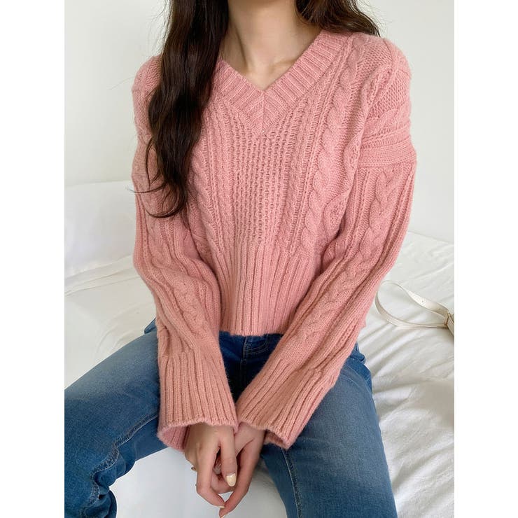 ニットセーター レディース vネック[品番：KH000009364]｜VIVID LADY